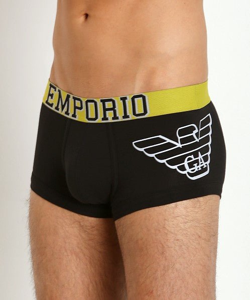 Emporio Armani - Eagle Trunk, Black - Boxers - and - Briefs.net