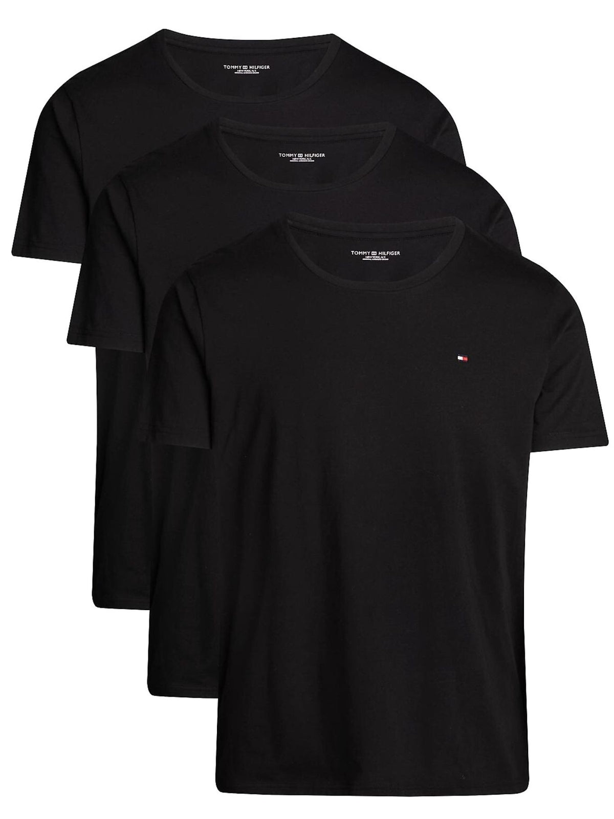 3-Pack Signature Cotton Essentials T-Shirts, Black