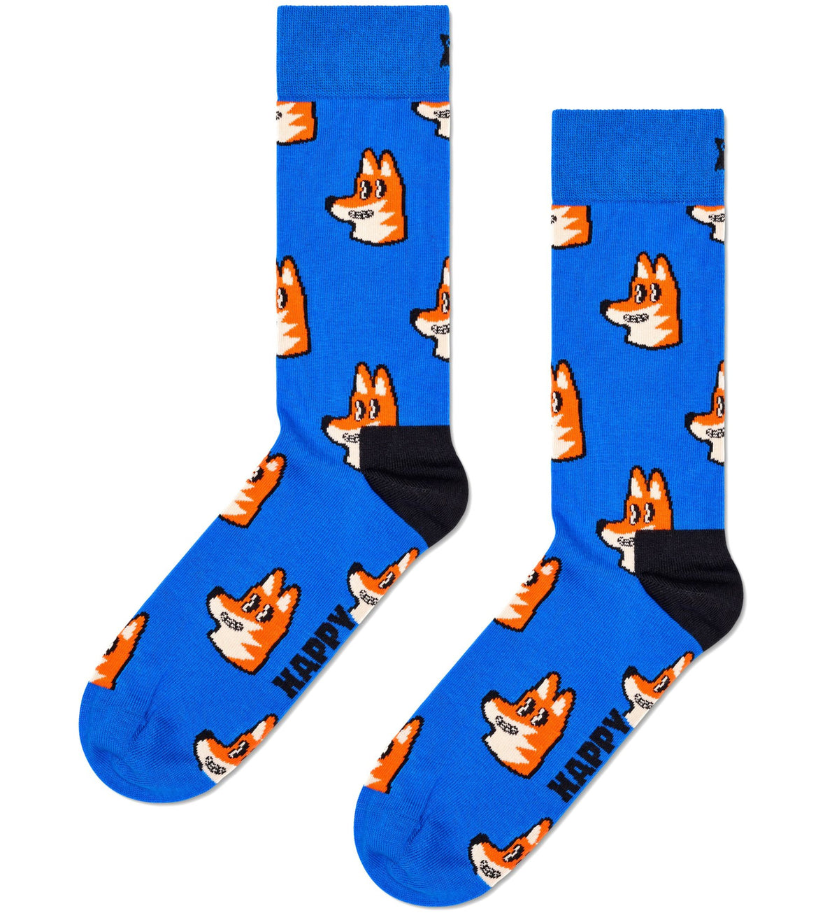 Happy Socks - Fox Socks, Blue - Boxers - and - Briefs.net