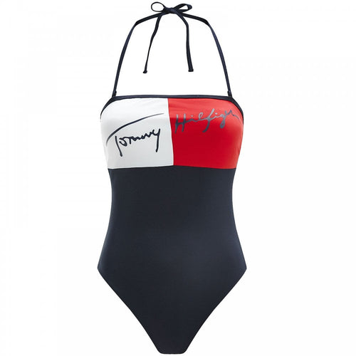 Bandeau One-Piece Swimsuit, Desert Sky