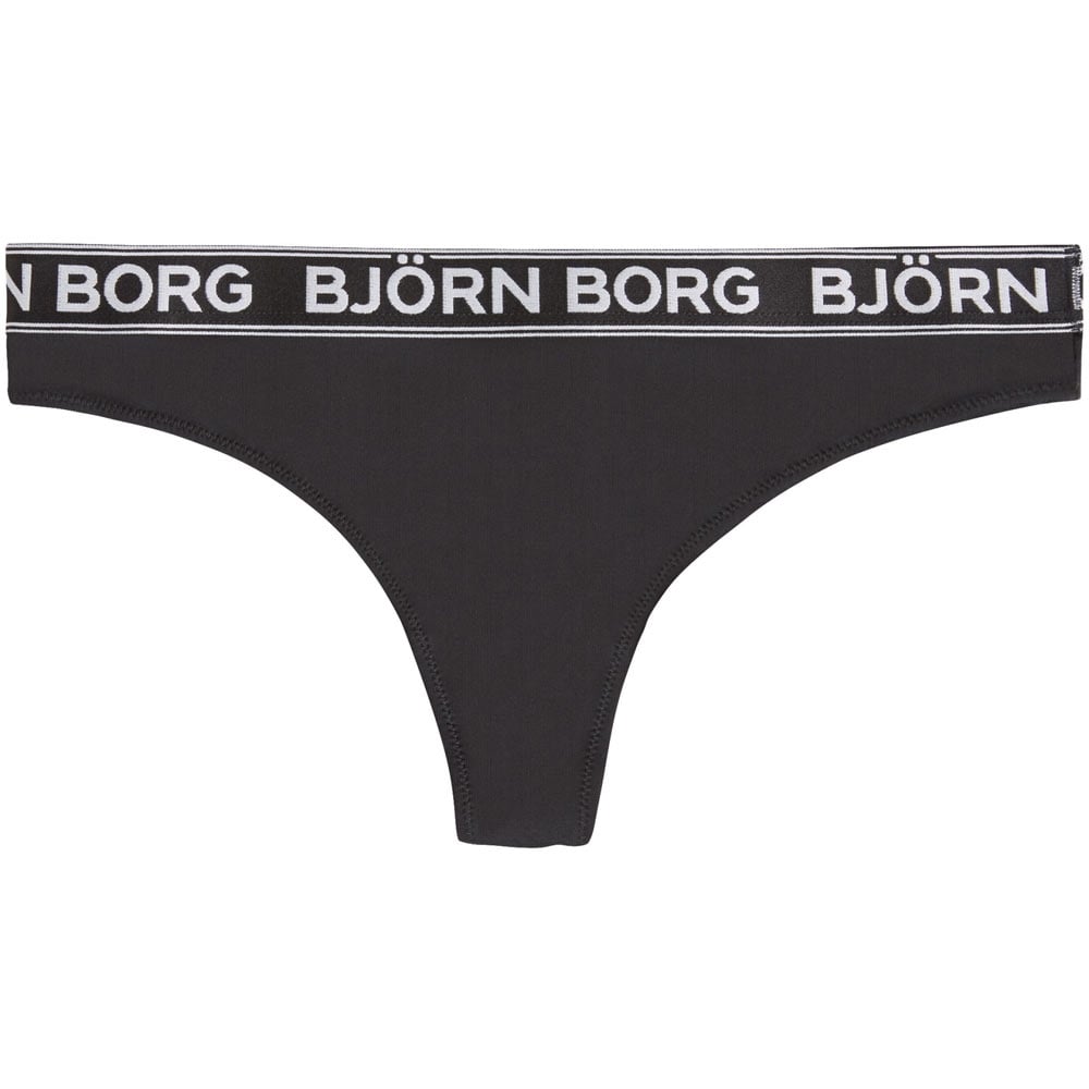 Iconic Cotton Thong, Black