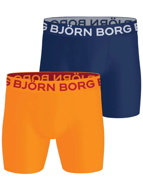 Bjorn BorgBoxer Briefs 2 - pack2 - Pack Sports Performance Boxer Briefs, Blue/OrangeBoxers & Briefs