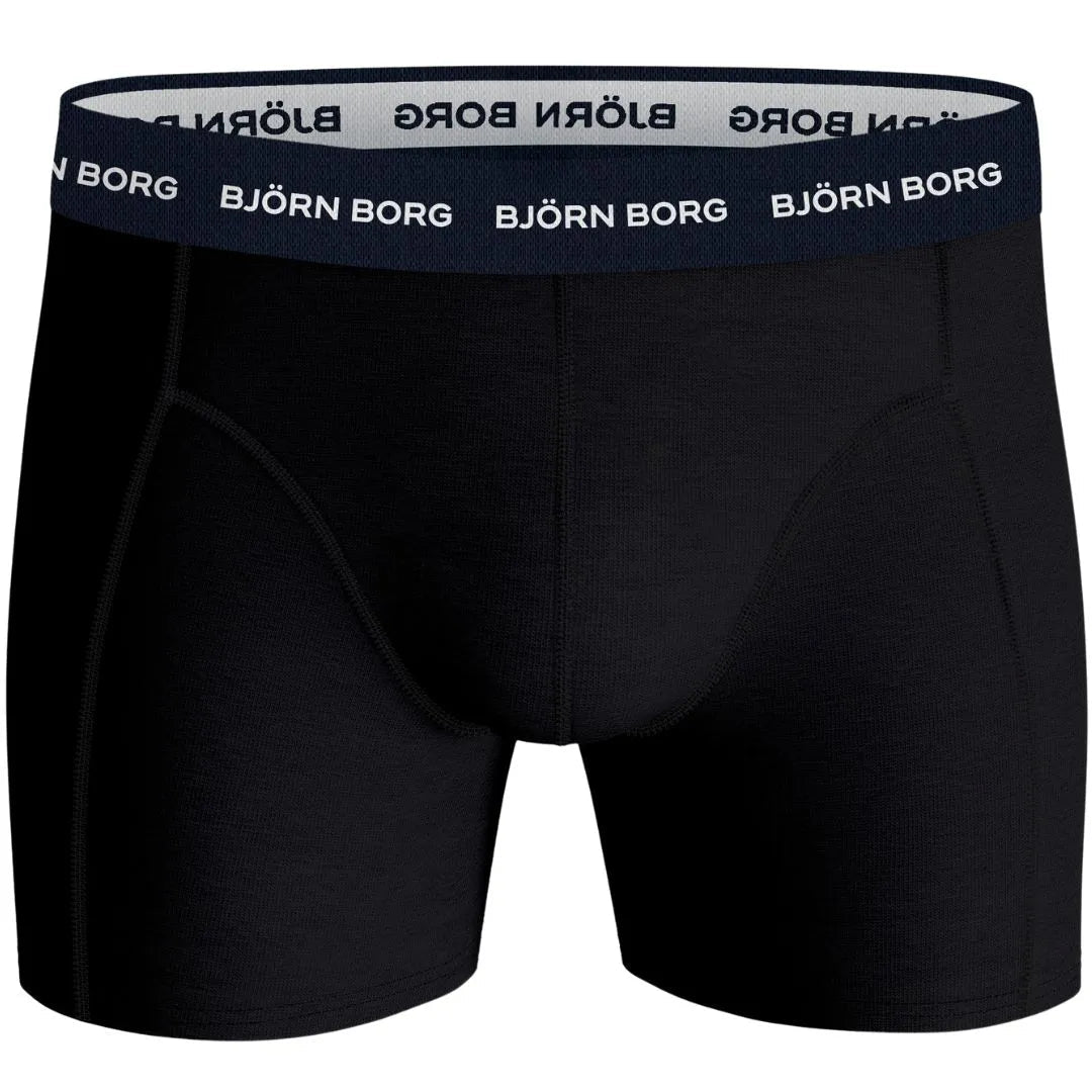 Bjorn BorgBoxer Briefs 3 - pack3 - Pack Contrast Waistband Boxer Briefs, Black w/ red/blue/navyBoxers & Briefs
