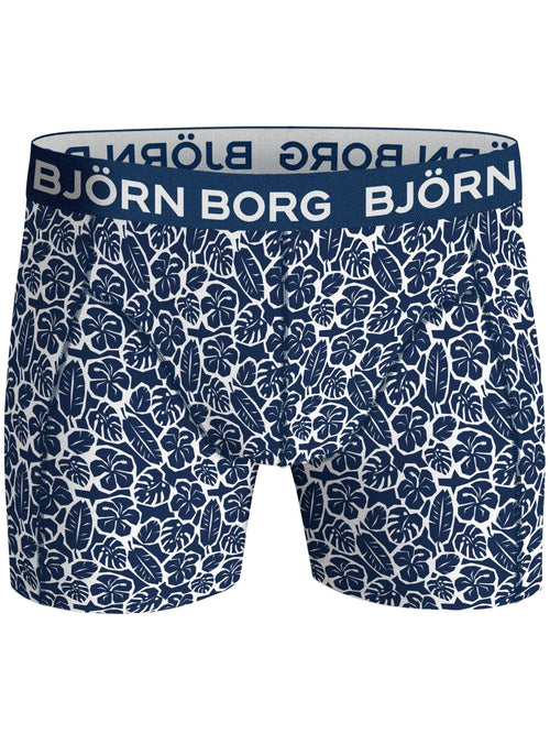 Bjorn BorgBoxer Briefs 3 - pack3 - Pack Mixed Leaf Print Boxer Briefs, BlueBoxers & Briefs