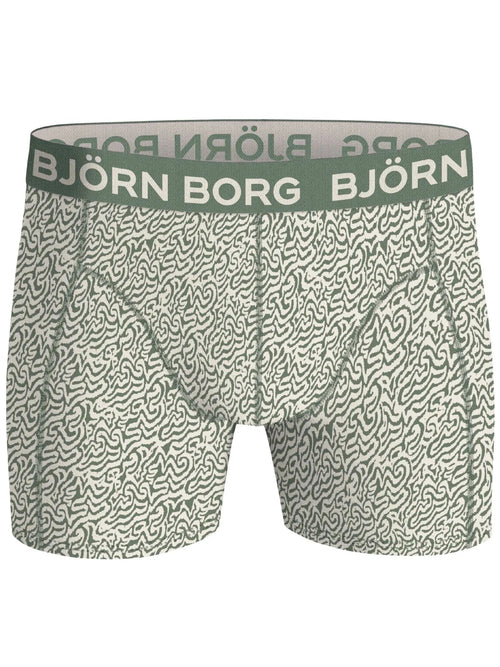 Bjorn BorgBoxer Briefs 3 - pack3 - Pack Mixed Leaf Print Boxer Briefs, Olive GreenBoxers & Briefs