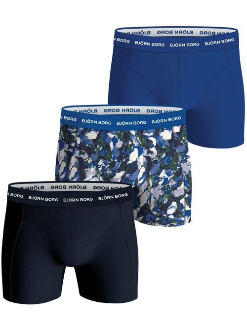 Bjorn BorgBoxer Briefs 3 - pack3 - Pack Painted Leaves Print Boxer Briefs, Blue/NavyBoxers - and - Briefs.net