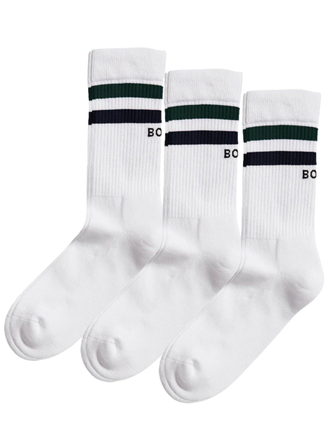 Bjorn BorgSocks 3 - pack3 - Pack Striped Logo Sports Socks, WhiteBoxers & Briefs