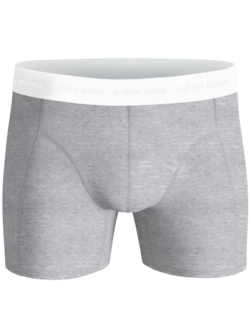 Bjorn BorgBoxer Briefs 3 - pack3 - Pack White Waistband Boxer Briefs, Black/White/GreyBoxers & Briefs