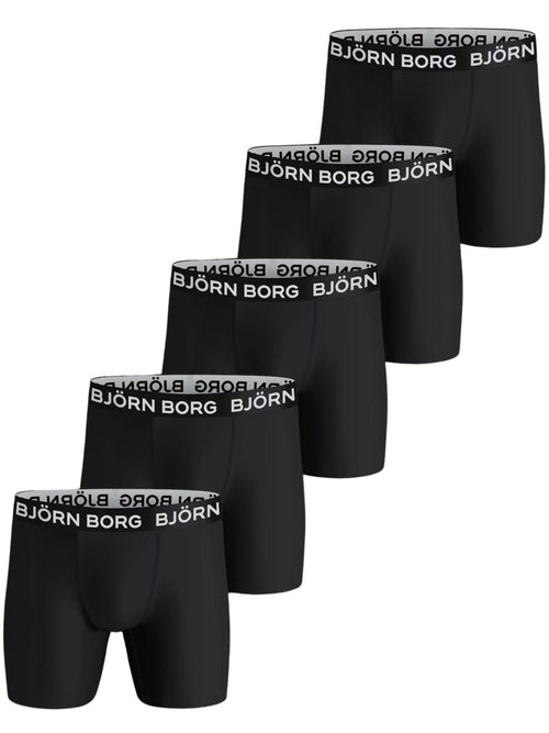 Bjorn BorgBoxer Briefs 5 - pack5 - Pack Performance Boxer Briefs, BlackBoxers - and - Briefs.net