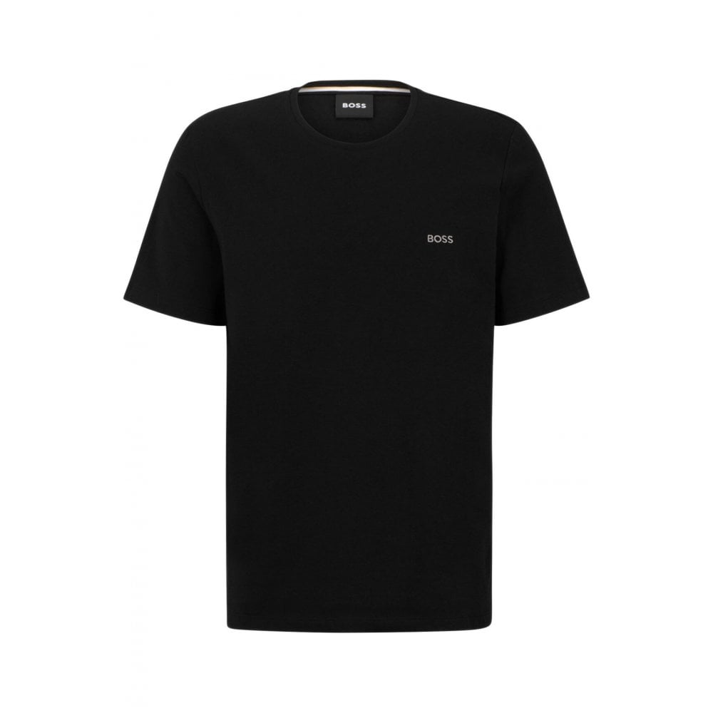 Luxe Jersey Crew-Neck Loungewear T-Shirt, Black