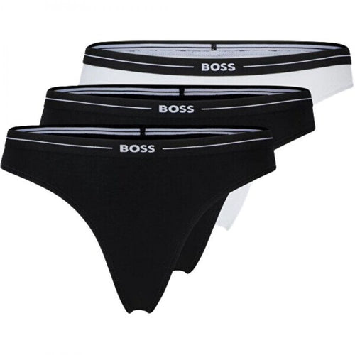 3-Pack Power Logo Briefs, Black/white