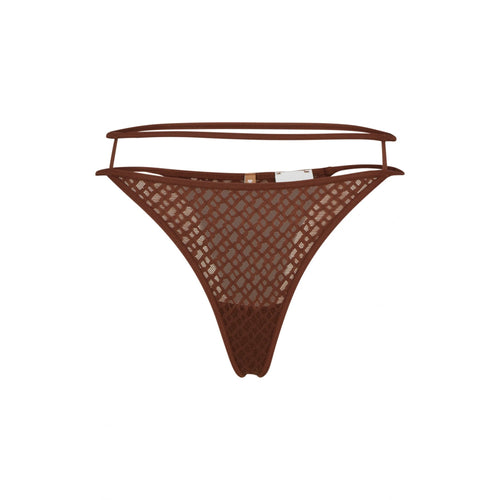 Luxe Lace Thong, Rust/Copper