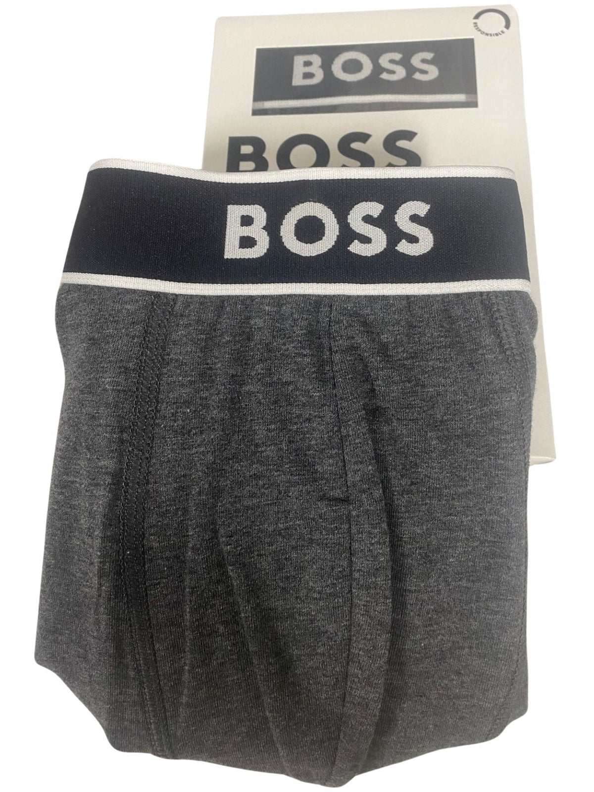 BOSSBoxer Brief24 Side Logo Boxer Brief, Charcoal GreyBoxers - and - Briefs.net