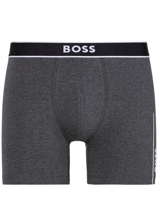 BOSSBoxer Brief24 Side Logo Boxer Brief, Charcoal GreyBoxers - and - Briefs.net