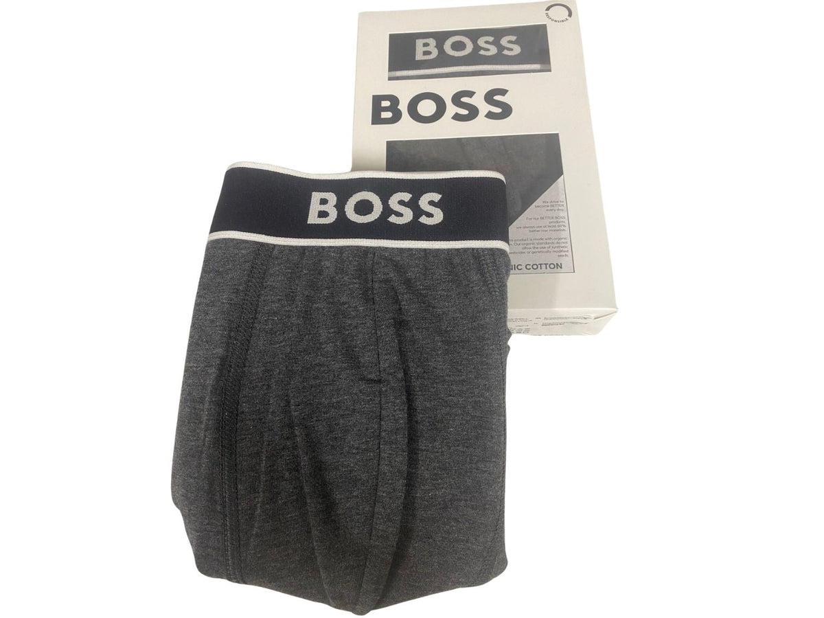 BOSSBoxer Brief24 Side Logo Boxer Brief, Charcoal GreyBoxers - and - Briefs.net