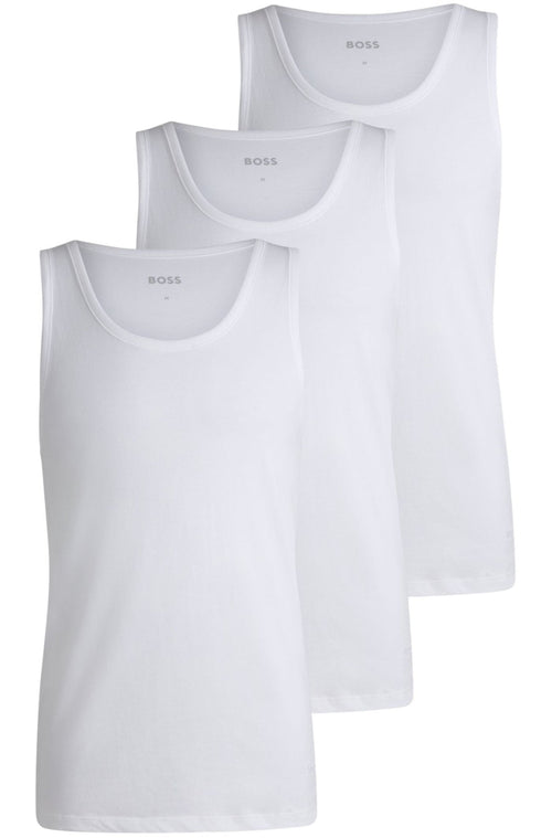 BOSSVests 3 - pack3 - Pack Classic - Fit Tank Top Vests, WhiteBoxers & Briefs