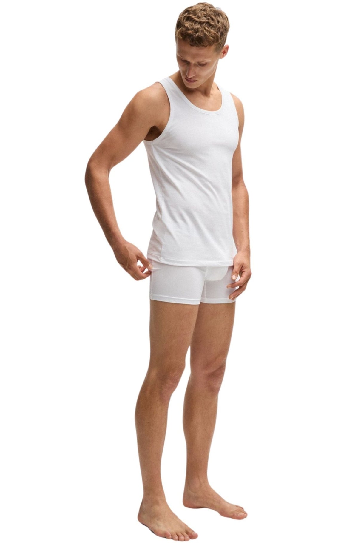 BOSSVests 3 - pack3 - Pack Classic - Fit Tank Top Vests, WhiteBoxers & Briefs