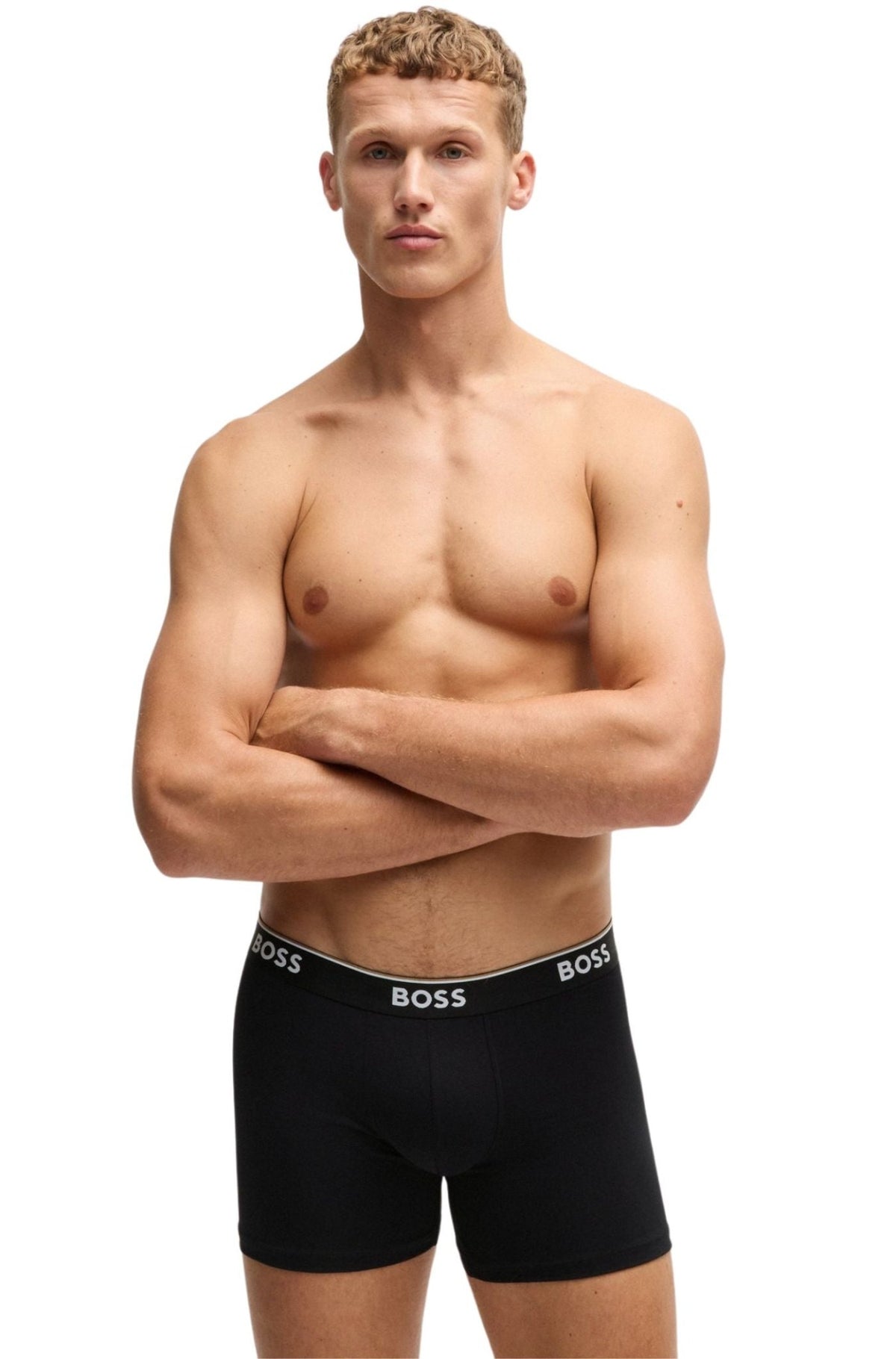 BOSSBoxer Briefs 3 - pack3 - Pack Power Logo Boxer Briefs, BlackBoxers - and - Briefs.net