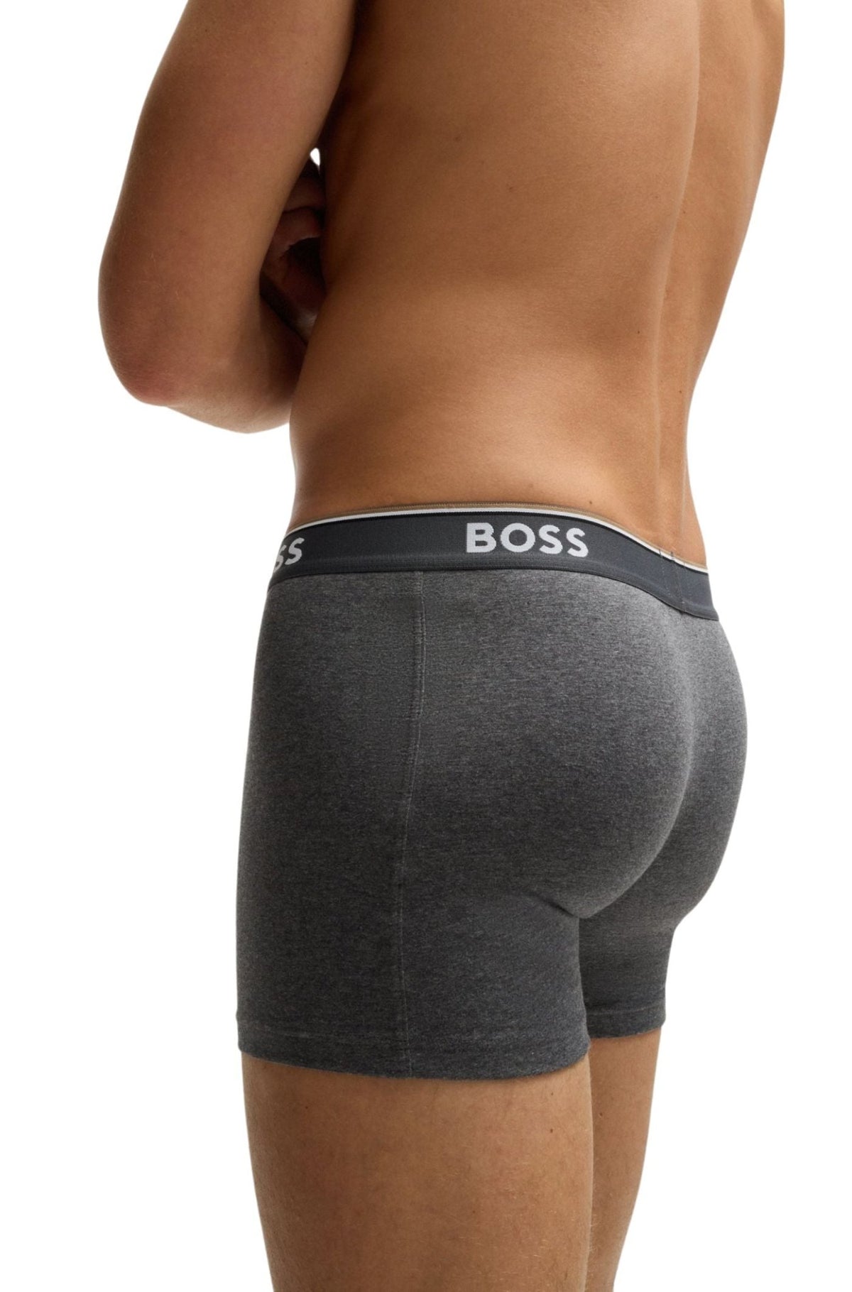 BOSSBoxer Briefs 3 - pack3 - Pack Power Logo Boxer Briefs, Grey/Charcoal/BlackBoxers - and - Briefs.net