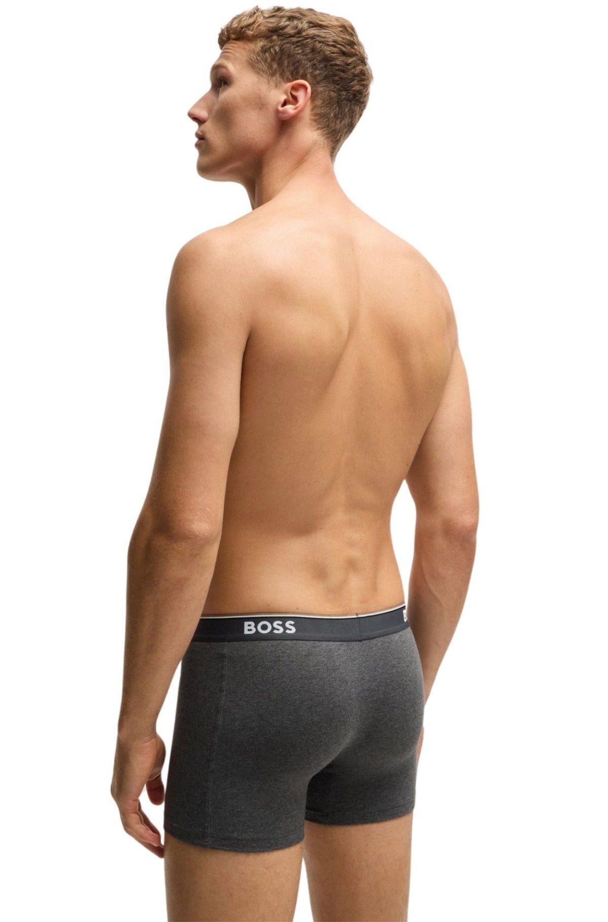 BOSSBoxer Briefs 3 - pack3 - Pack Power Logo Boxer Briefs, Grey/Charcoal/BlackBoxers - and - Briefs.net