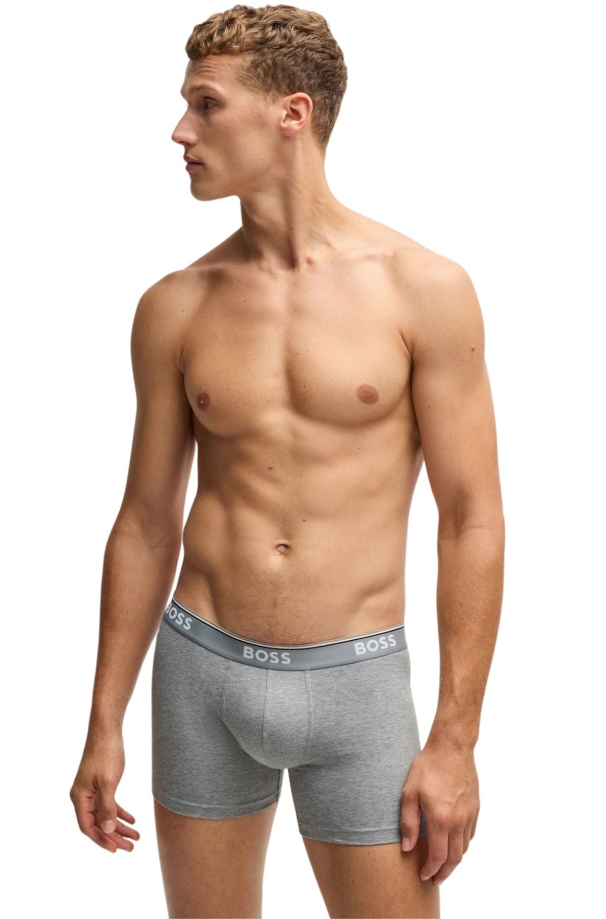 BOSSBoxer Briefs 3 - pack3 - Pack Power Logo Boxer Briefs, Grey/Charcoal/BlackBoxers - and - Briefs.net