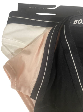 BOSSBriefs 3 - pack3 - Pack Power Logo Briefs, Black/White/PinkBoxers - and - Briefs.net