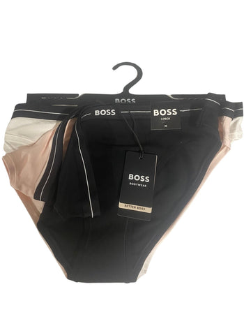 BOSSBriefs 3 - pack3 - Pack Power Logo Briefs, Black/White/PinkBoxers - and - Briefs.net