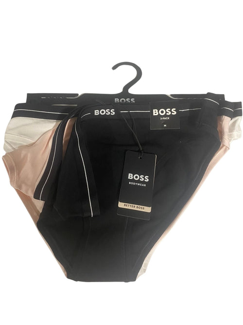 BOSSBriefs 3 - pack3 - Pack Power Logo Briefs, Black/White/PinkBoxers - and - Briefs.net