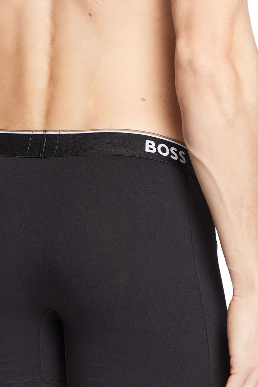 BOSSBoxer Briefs 3 - pack3 - Pack Power Logo Long Boxer Briefs, Black/White/GreyBoxers - and - Briefs.net