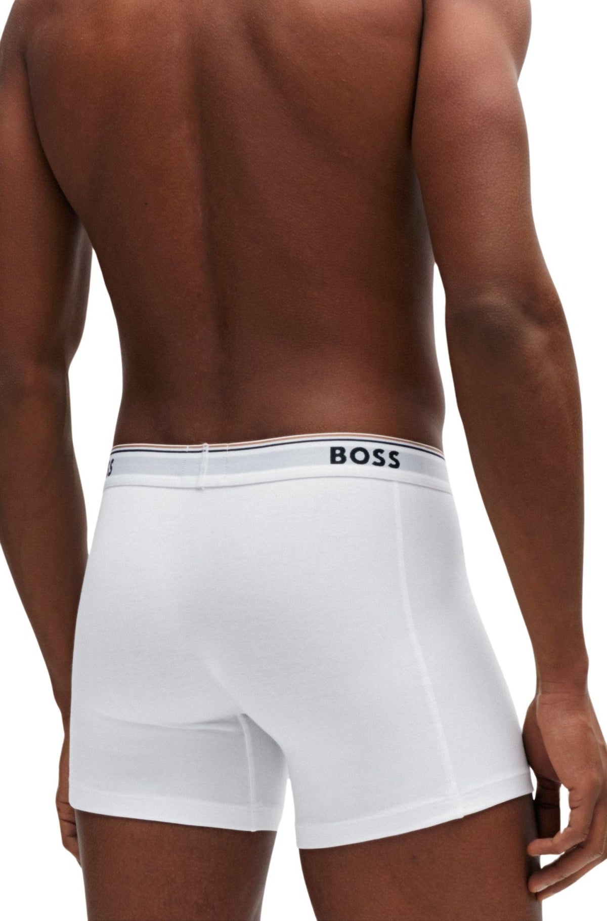 BOSSBoxer Briefs 3 - pack3 - Pack Power Logo Long Boxer Briefs, Black/White/GreyBoxers - and - Briefs.net