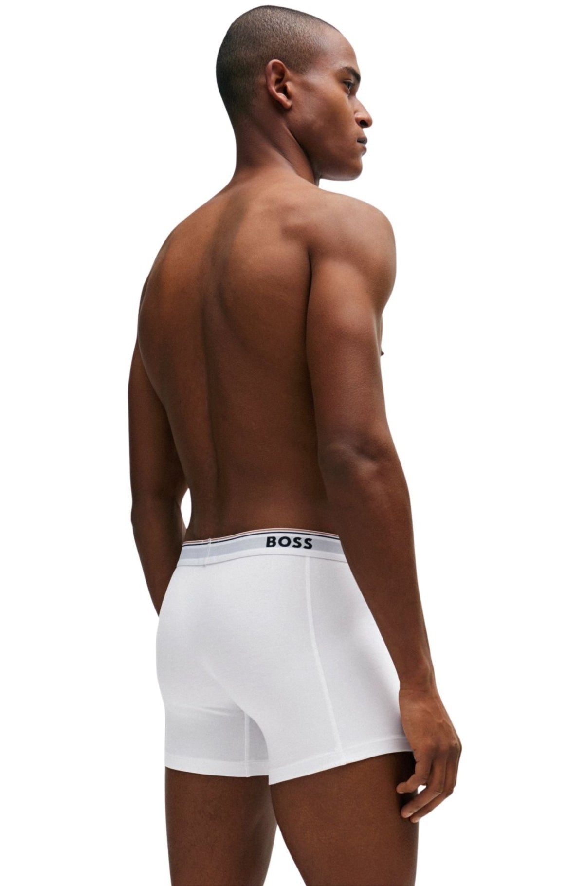 BOSSBoxer Briefs 3 - pack3 - Pack Power Logo Long Boxer Briefs, Black/White/GreyBoxers - and - Briefs.net