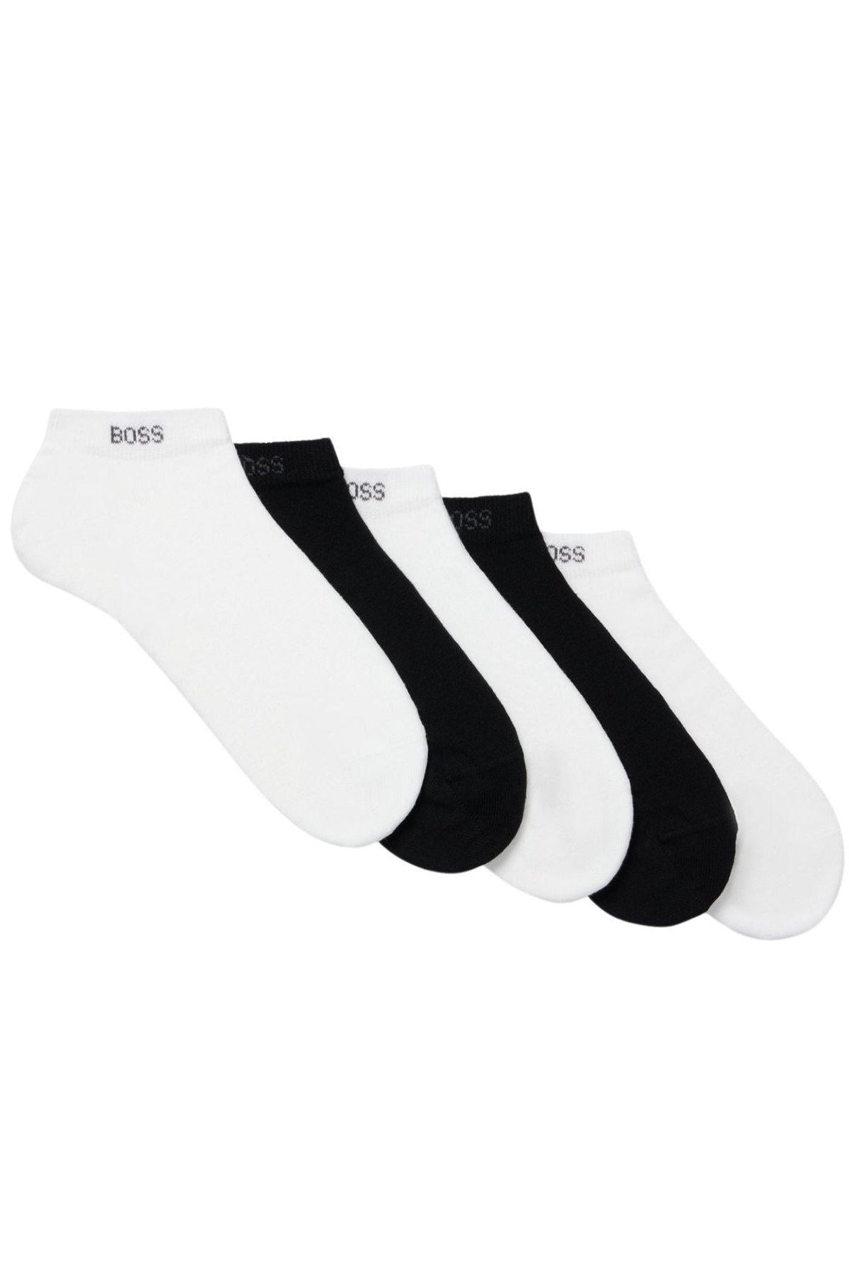 BOSSSocks 5 - pack5 - Pack Sports Trainer Socks, Black/WhiteBoxers - and - Briefs.net