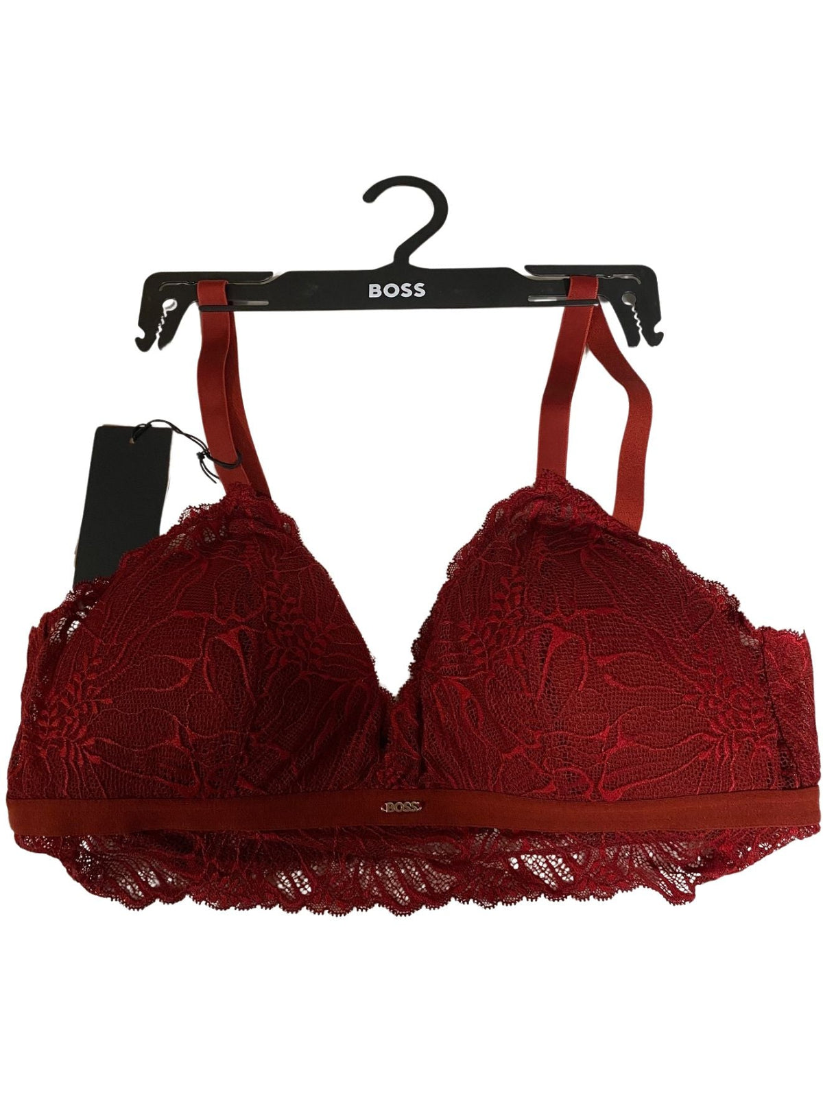 BOSSBraBianca Lace Triangle Bra, Burgundy RedBoxers - and - Briefs.net