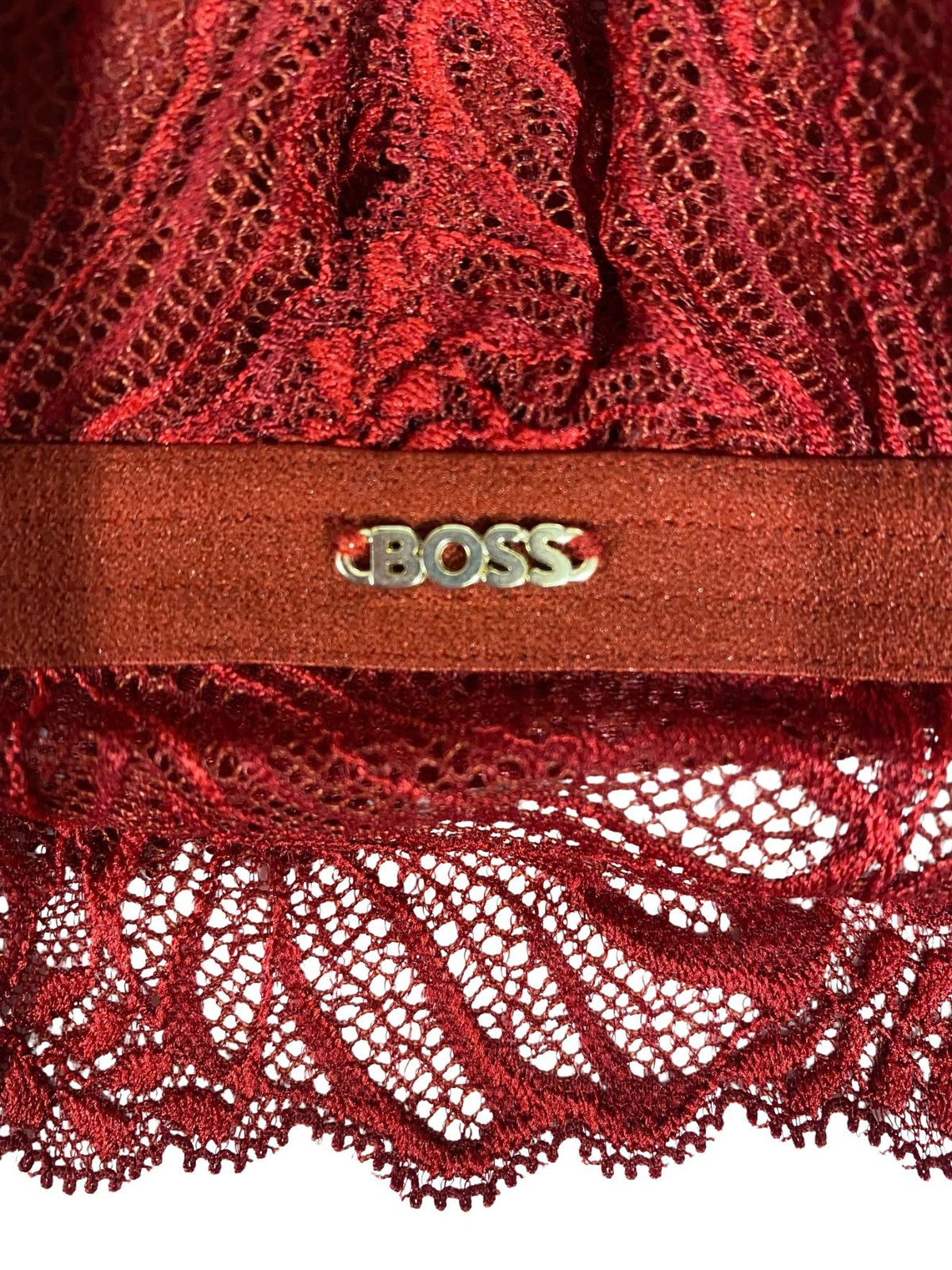 BOSSBraBianca Lace Triangle Bra, Burgundy RedBoxers - and - Briefs.net