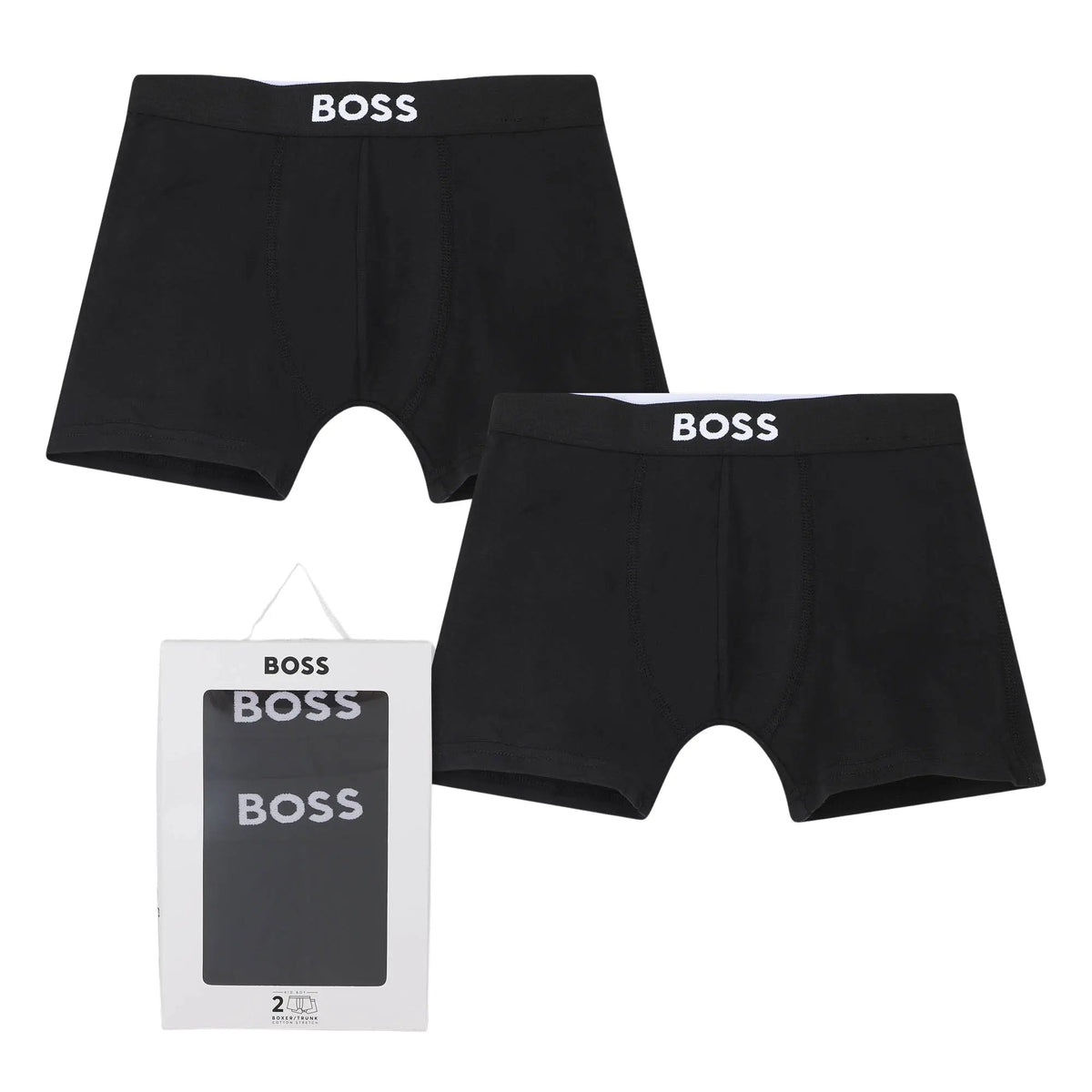 BOSSBoxer trunks 2 - packBoys 2 - Pack Bold Logo Boxer Trunks, BlackBoxers & Briefs