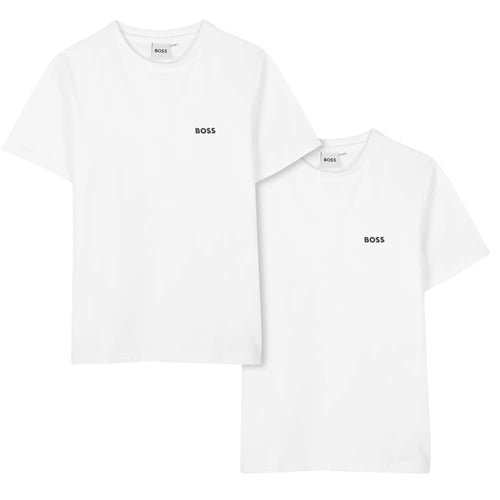 BOSST-Shirts 2 - packBoys 2 - Pack Classic T-Shirts, WhiteBoxers & Briefs