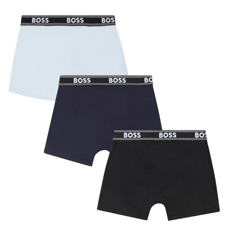BOSSBoxer Trunks 3 - packBoys 3 - Pack Power Logo Boxer Trunks, Black/Navy/BlueBoxers & Briefs