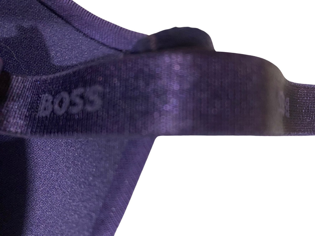 BOSSBraCI Logo Padded Triangle Bra, Dark PurpleBoxers - and - Briefs.net