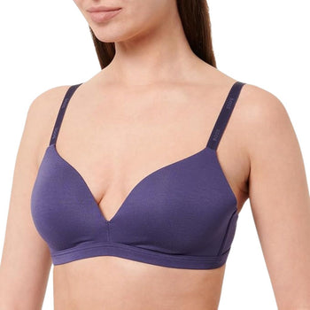 BOSSBraCI Logo Padded Triangle Bra, Dark PurpleBoxers - and - Briefs.net