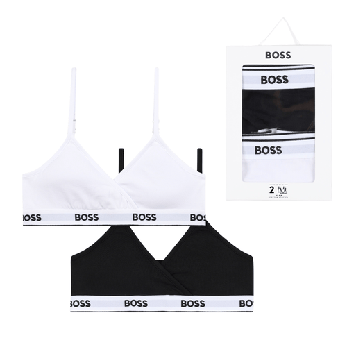 BOSSBralettes 2 - packGirls 2 - Pack Classic Logo Bralettes, Black/WhiteBoxers & Briefs