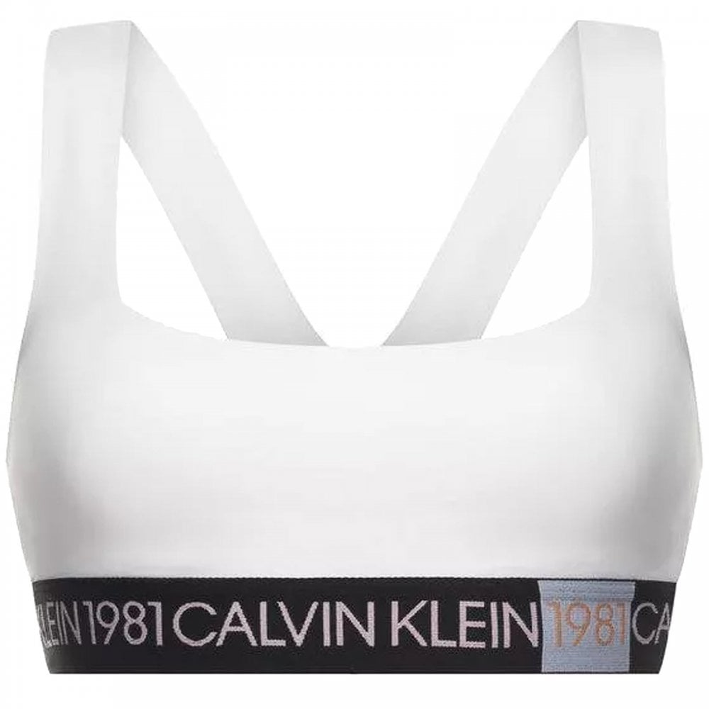 1981 Bold Cotton Bralette, White