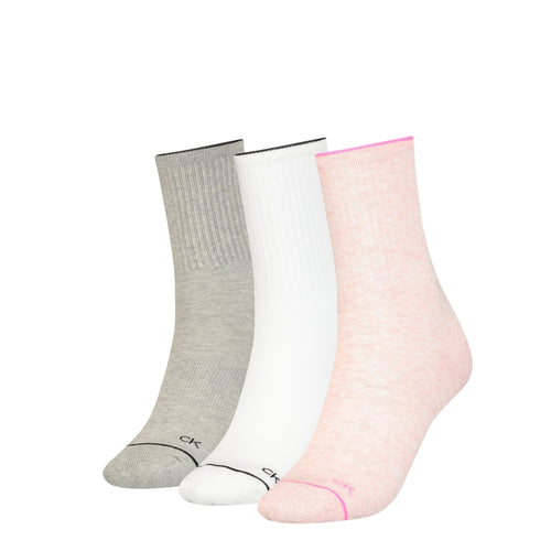 3-Pack Fine Line Women's Sports Socks, Pink Melange Combo