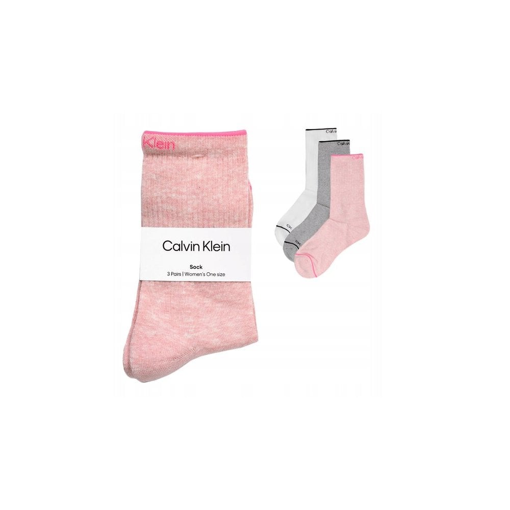3-Pack Fine Line Women's Sports Socks, Pink Melange Combo
