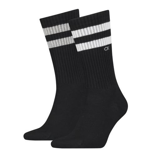 2-Pack Stripes Casual Sports Socks, Black
