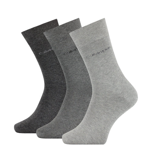 3-Pack Premium Combed Cotton Socks, Grey Combo