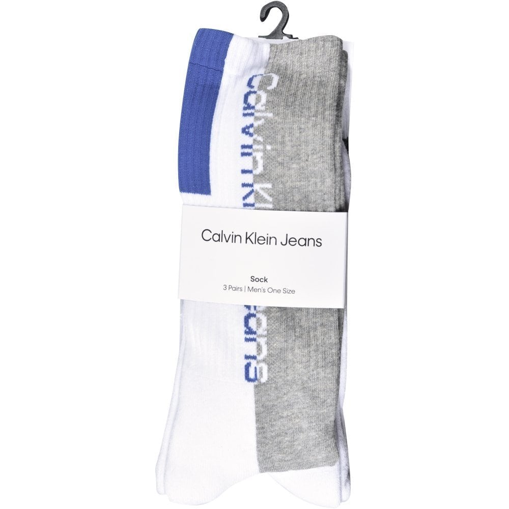 Calvin Klein Jeans 3-Pack Mixed Logo Athleisure Sports Socks