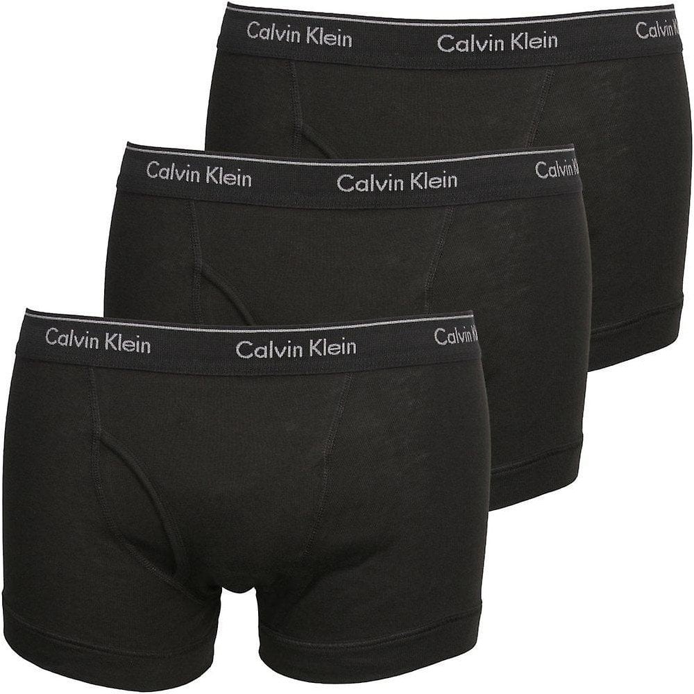 Lot de 3 boxers taille basse en pur coton, noir