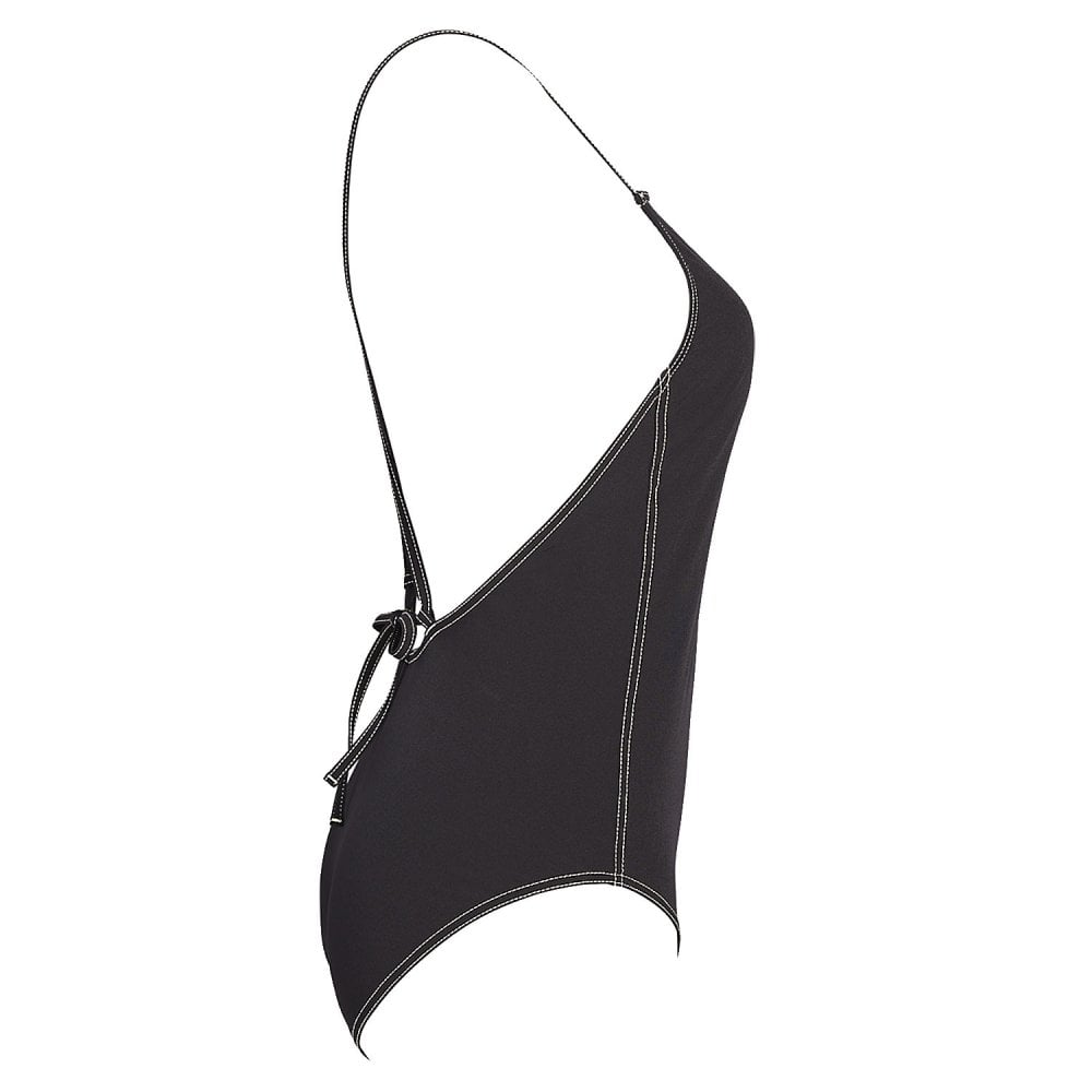 Calvin Klein Women Apron One Piece Swim Suit Black Boxers and Briefs