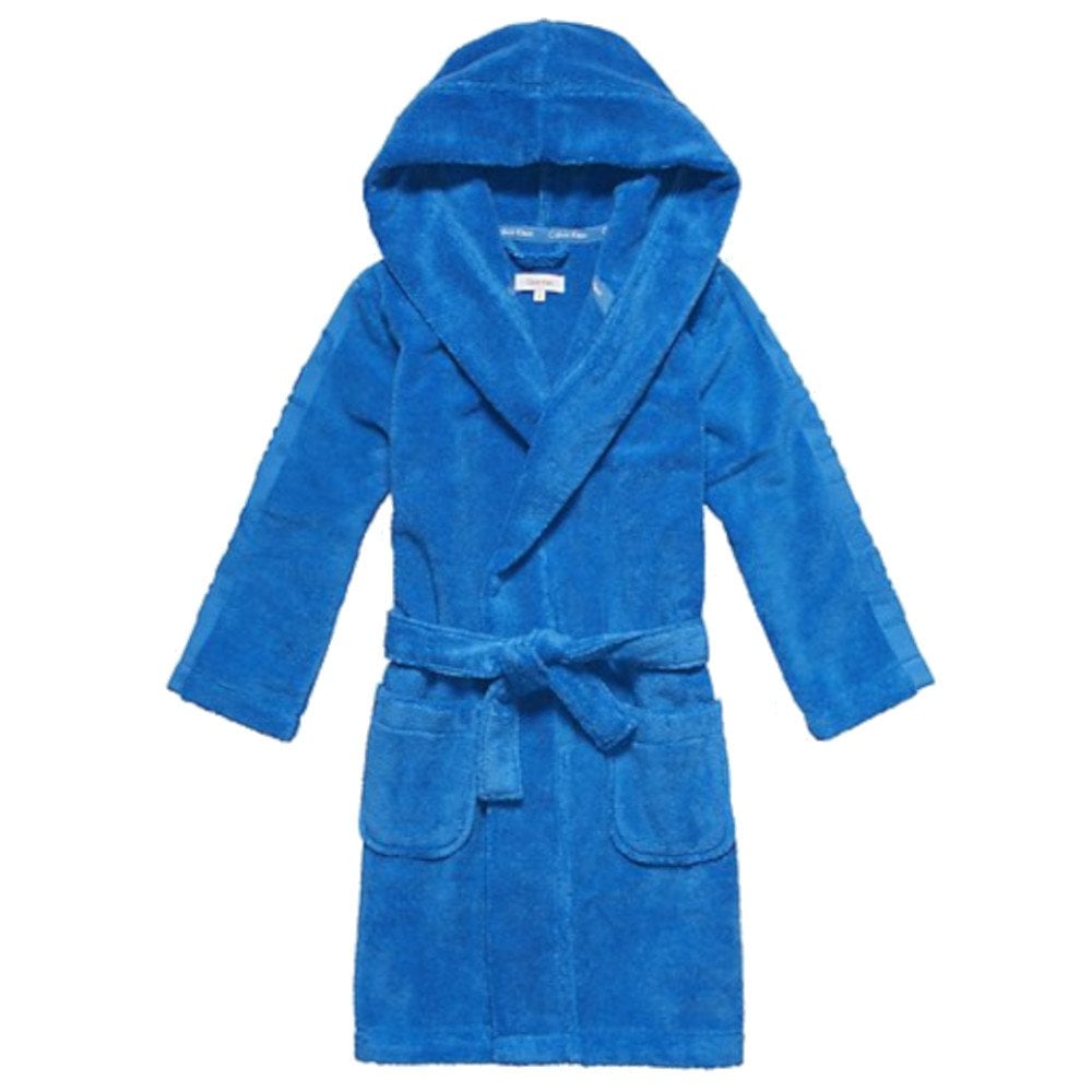 Moderner Bademantel aus Baumwolle für Jungen, Blau