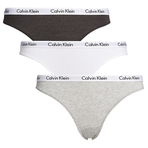 Calvin Klein - Carousel 3 - Pack Bikini Briefs, Black/White/Grey - Boxers - and - Briefs.net